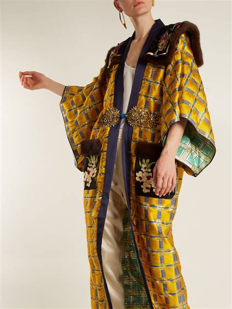 gucci womens coat|gucci embellished kimono.